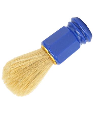 Shaving Brush Lightweight Perfect Shaving Tool Beard Cleaning Brush Plastic Bristles for Salon(Blue)