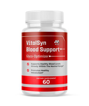 Vitalsyn Blood Support Capsules Official Vitalsyn Pills with All Natural Ingredients Advanced Formula Health Supplement Pills with Maximum Strength Premium Vitamins for Women and Men (60 Capsules)