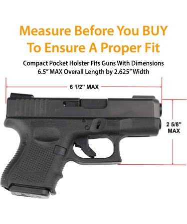 ComfortTac Ultimate Pocket Holster | Ultra Thin & Comfortable Carry | Fits Most Pistols & Revolvers - Glock, S&W, Ruger, Taurus & More - Buy Online on GoSupps.com