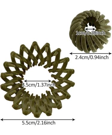 Nest Velvet Magic Hair Clip - Birds Magic Hair Clip | Birds Nest Hair Clip | Expandable Ponytail Holder Hair Claw Clamps | Bun Maker Clip Tool - Lazy Bird's Nest Plate Hairpin Hair Accessories For Wom Green - Buy Online on GoSupps.com