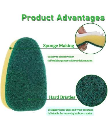ALGONETO Heavy Duty Dish Wand Brush Sponge Refills Replacement Heads for Kitchen Sink Pot Cleaning Dish Sponge (24 Pieces) - Buy Online on GoSupps.com