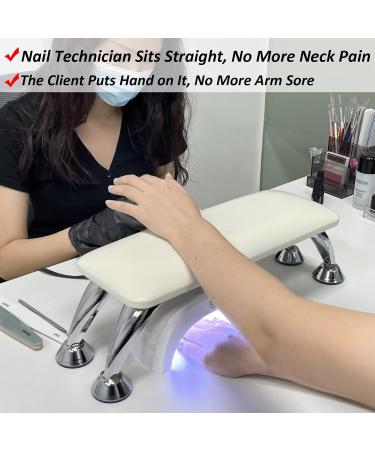 Big Nail Arm Rest Cushion Microfiber Leather Manicure Hand Rest Professional Nail Hand Rest Cushion Pillow Stand (White) White (Big) - Buy Online on GoSupps.com