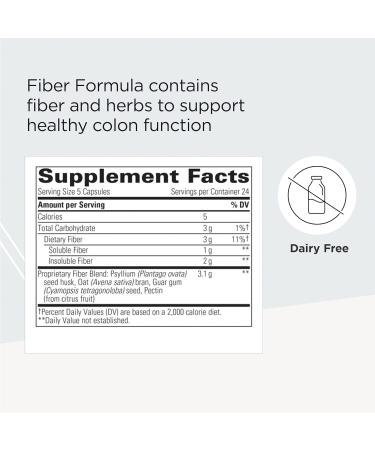 Integrative Therapeutics Fiber Formula - Colon Health Support Supplement with True Dispersion Technology - 120 Capsules - Buy Online on GoSupps.com