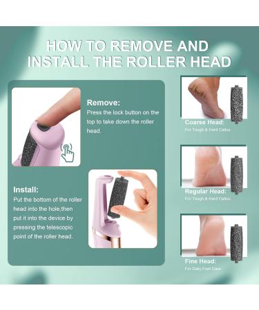 Electric Callus Remover for Feet - Professional Pedicure Kit | Smooth Dead Skin Foot Scrubber & File | 3 Rollers 3 Speeds | Ideal Gift in Pearl Pink - Buy Online on GoSupps.com
