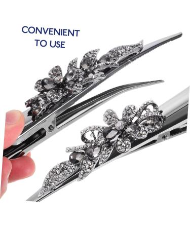 minkissy duckbilled hair clip for girl large Cymbidium Korean version hair barrettes for girls clip for hair Miss girl vintage Metal headgear hair accessories horn clip big hairpin - Buy Online on GoSupps.com