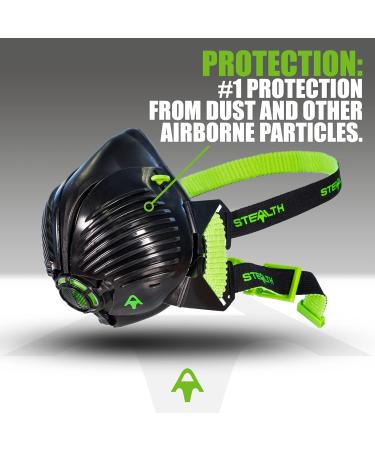 Stealth Respirator Mask with Filters Half Mask Respirator & Dust Mask. Fume Sanding Welding & Woodworking Respirator Medium/Large - Buy Online on GoSupps.com