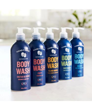 Hand in Hand Island Mimosa Body Wash 10 Fl Oz - Gentle Cleanser for All Skin Types - Fresh Coconut & Mango Leaf Scent - 3 Pack - Buy Online on GoSupps.com