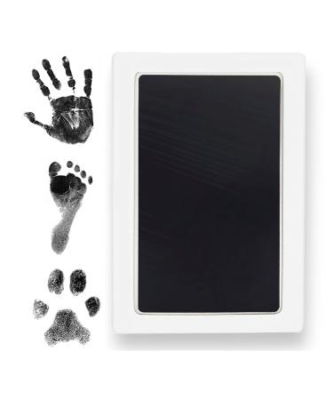 Clean Touch Ink Pad for Baby Handprints and Footprints  Inkless Infant Hand & Foot Stamp  Safe for Babies, Doesnt Touch Skin  Perfect Family Memory or Gift  Black Print Kit by Tiny Gifts Black Standard