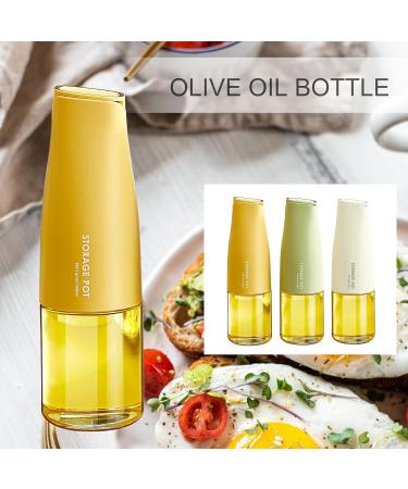 TYPZSS 17oz Auto Flip Kitchen Oil Bottles For Olive Oil And Vinegar By Glass And Silicone High Appearance Level Single-Handed Grab Oil Bottle Gift (White) - Buy Online on GoSupps.com
