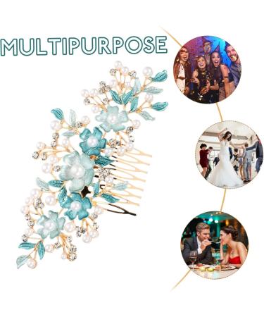 MERRYHAPY Hair Plug Bridal Hair Comb Combs for Women Bride Headpieces for Wedding Rhinestone Hair Clip Bride Hair Accessory Hair Comb for Women Hair Accessories Flower Hair Accessories - Buy Online on GoSupps.com