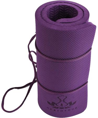 Heathyoga Yoga Knee Pad - Cushioned Support for Knees and Elbows in Yoga, Gardening & More - Purple, 26x10 - Non-Slip Buffer Grip - Buy Online on GoSupps.com