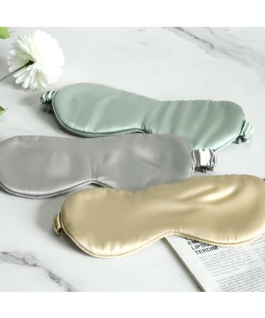 100% Mulberry Silk Sleep Eye Mask for Men & Women | Adjustable Strap | Soft & Comfortable | Beige - Buy Online on GoSupps.com