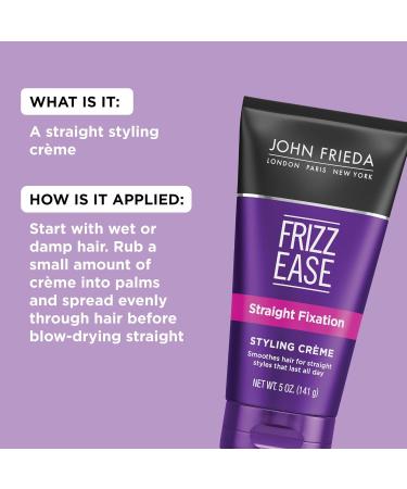 John Frieda Frizz-Ease Styling Creme Straight Fixation 5 Oz (Pack of 3) 5 Ounce (Pack of 3) - Buy Online on GoSupps.com