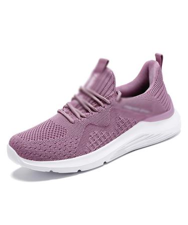 DHAEY Women's Orthopedic Sneakers Arch Support Plantar Fasciitis Orthopedic Diabetic Walking Shoes Comfortable Casual Ladies Athletic Shoes 7 Purple