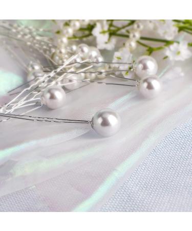Savita 18 Pcs Pearl Hair Pins Set for Wedding Bridal & Bridesmaids - 6 Sizes Silver Bobby Pins for Women - Buy Online on GoSupps.com
