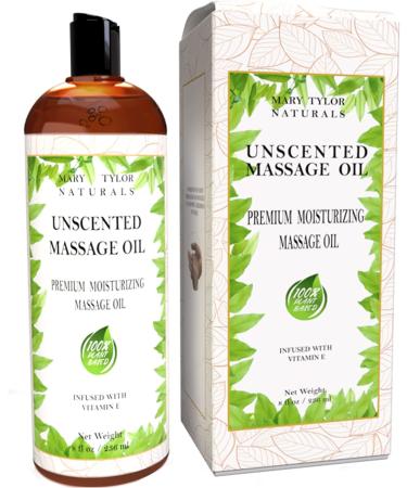 Mary Tylor Naturals Unscented Massage Oil (8 oz) - Ideal for Men, Women & Couples | Nourishing & Versatile Formula for Massage Therapy - Buy Online on GoSupps.com