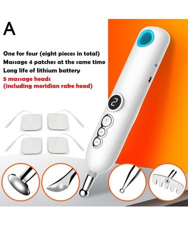 5 in 1 Electronic Meridian Energy Acupuncture Pen Pain Relief Tool Pulse Massage Constant Temperature Heating Suitable for Different Body Positions - Buy Online on GoSupps.com
