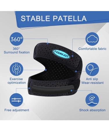 Professional Patella Knee Brace Pro - Adjustable Compression Support for Knee Pain & Meniscus Tears | Side Stabilizers | Perfect for Outdoor Activities | Black Large - Buy Online on GoSupps.com