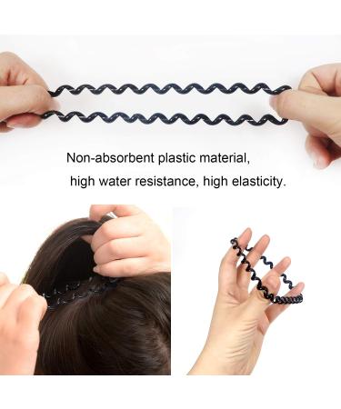 Tuuxi 28-Piece Spiral Hair Rubber Bands - Black Telephone Cable Hair Ties for Women & Girls - Trackless Coils Big Size 5.5 cm & Small 2.5 cm - Buy Online on GoSupps.com