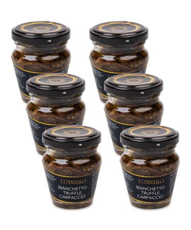 Pack of 6 Lussiero Bianchetto Truffle Carpaccio White Tartufo Truffle Slices Tuber Borchii 45g