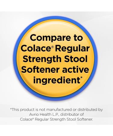 Equate Stool Softener Laxative Softgels 100mg - Effective Gentle Constipation Relief Easy-to-Swallow 140 Count Pack for Regular Digestive Support + CreateAndBundle Sticker - Buy Online on GoSupps.com