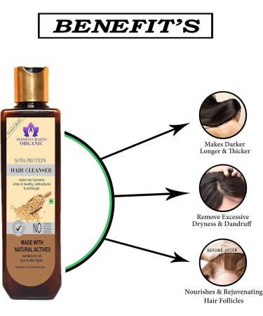 Blessfull Healing Organic Soya Protein Hair Cleanser | Shampoo 100 ML (Packing May Vary) - Buy Online on GoSupps.com
