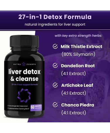 Liver Cleanse Detox Capsules & Super Greens Antioxidant Superfood Powder Bundle - Buy Online on GoSupps.com