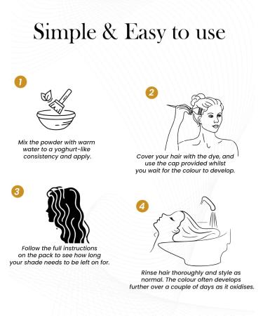 Vatika Henna Hair Colour Rich Black 100% Ammonia Free 6 x 10g Sachtes - 60g Black 10 g (Pack of 6) - Buy Online on GoSupps.com