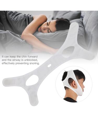 VGEBY Anti Snoring Mesh Chin Strap | Breathable Jaw Support Belt for Men & Women - Unisex Snore Solution (White - Buy Online on GoSupps.com