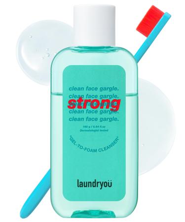 Clean Face Gargle Cleanser Strong & Pore Cleansing Brush Duo - Gentle Pore Refining Cleanser Non-Comedogenic Over 10 000 Fine Bristles for Deep Cleansing Blackhead Remover Brush