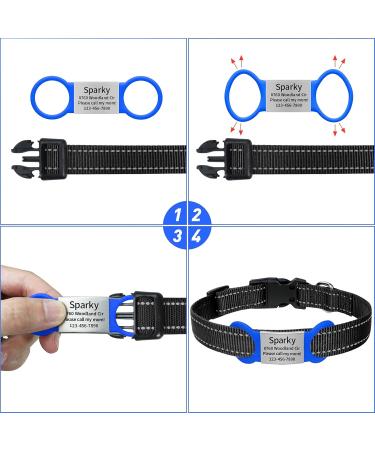 Tagme 2 Pack Personalized Dog Tags for Small & Medium Breeds - Engraved ID Tags in Blue - Customizable Pet Identification - Buy Online on GoSupps.com