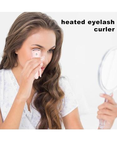 lyanny Eyelash Curler Heat Lash Curling Tool Eye Curler for Lashes - Rechargeable Eye Lash Makeup Tool Handheld Eyelash Heated Curler for Most Eye Shapes Pink - Buy Online on GoSupps.com
