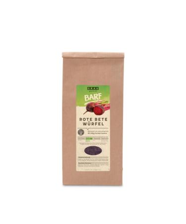 GRAU The Original Dried Vegetables for BARF Menus for Dogs, Red Beetroot Dice, Pack of 1 (1 x 500 g), Food Supplement for Dogs