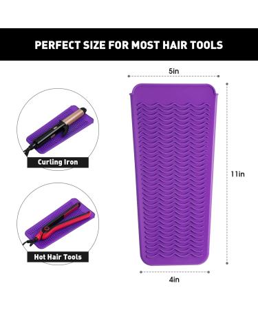 ZAXOP Silicone Heat-Resistant Mat Pouch for Hair Tools (Purple) - Buy Online on GoSupps.com