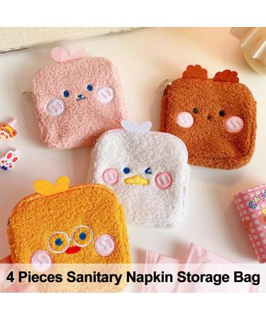 FHDUSRYO Women s Cute Binding Storage Pocket for Menstrual Cups & Tampons | Portable Zippered Period Bag with Cartoon Design - Buy Online on GoSupps.com