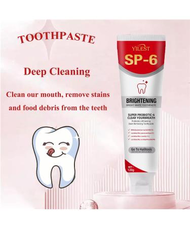 SP-6 Ultra Whitening Toothpaste - Probiotics Brightening Dental Gum for Deep Cleaning & Fresh Breath (2 pcs) - International Shipping Available - Buy Online on GoSupps.com