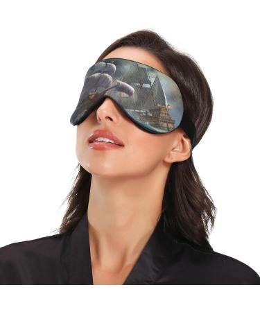 3D Pirate Ship Sleep Mask - Light Blocking Eye Cover for Travel & Naps | Adjustable Soft Blindfold for Men & Women - Buy Online on GoSupps.com