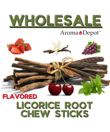 Aroma Depot Strawberry 8 oz. Flavored Licorice Root Chew Sticks for Humans. 100% Pure Natural | Oral Health & Fresh Bearth | Individual Sticks are 6.5-7 inches Long. Glycyrrhiza Glabra from Turkey. - Buy Online on GoSupps.com