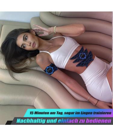 EMS Abdominal Muscle Trainer - Full-Body Workout Device with 8 Modes & 15 Intensities | Includes 10 Replacement Hydrogels - Buy Online on GoSupps.com