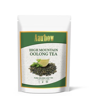 Aaubow| Oolong Green Tea Loose Leaves | Loose Leaf Tea| Natural Ceylon Oolong Green Tea|Naturally Detoxing & Slimming Tea| 200g Resealable Pouch |Brew 100 Cups| Hot| Iced| Cold Brewed or Kombucha Tea