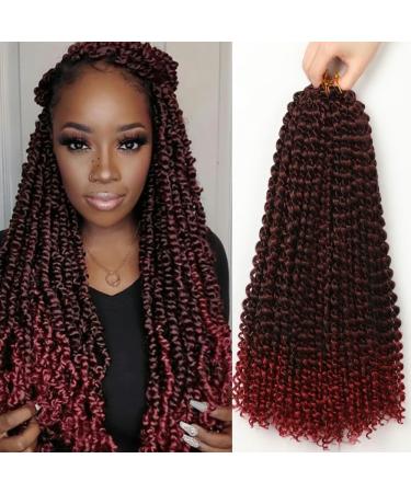 Passion Twist Hair 7 packs 18-inch water shaft hair for long Bohemian hair lichen from hair yddm passion twist crochet hairenhetic hair extensions (T1b-bug# 7pack-18inch) T1b-bug# 18inch (7 Pack)