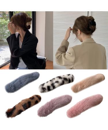 Lovely Hair Clips For Girls Dailywear Non Slip Plush Hair Barrettes For Elegant Rectangle Design Hair Elegant Hair Barrettes For Daily Life Large Lovely Hair Barrettes For Women Hair - Buy Online on GoSupps.com