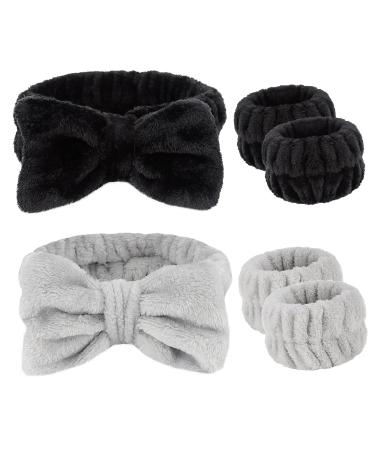 Araluky 6 Pcs Spa Headband Wrist Washband Scrunchies Set for Face Washing - No Drip Cleansing Cuffs - Buy Online on GoSupps.com
