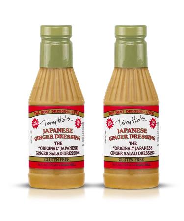 Terry Ho's Japanese Ginger Dressing - Ginger Sauce for Dipping, Salad Dressing, Cole Slaw Seasoning, Marinade - Gluten Free Ginger Sesame Dressing for Japanese Steak, Potato Salad, Mixed Vegetables, Roasted Chicken, Asian Food - 16oz (Pack of 2) 16 Fl Oz 