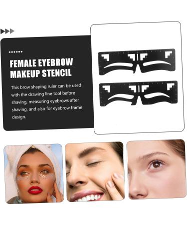 Mipcase 2pcs Eyebrow Ruler Eyebrow Sissor Kit Eyebrow Template Eyebrow Shaping Eyebrow Corrector Balance - Buy Online on GoSupps.com