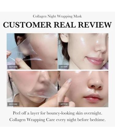 Collagens Night Wrapping Maskss collagens Real Deep Hydrating Maskss collagens Overnight Maskss For Hydrate collagens Overnight Wrapping Peel Off Facial Maskss Smooth Skin Collagens Maskss - Buy Online on GoSupps.com