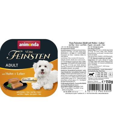 Animonda Adult Dog Food - Wet Feasts with Chicken & Liver 22 x 150g - Premium Quality for Healthier Dogs - Buy Online on GoSupps.com