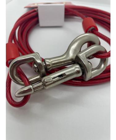 Tuff Tie Out Cable for Dogs Weather Resistant Tangle Resistant Extra Strong Horse Steel Snaps Durable and Long Lasting Made with Vinyl Coated Aircraft Cable (L/XL Up to 120 lbs 15 ft Length) - Buy Online on GoSupps.com