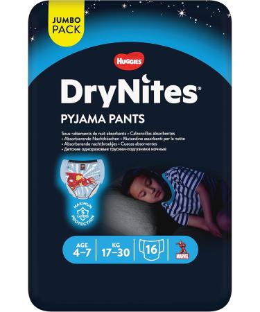 Buy DryNites Absorbent Night Diapers for Boys 4-7 Years | Jumbo Pack 64 Pieces | Best Bedwetting Solution - International Shipping - Buy Online on GoSupps.com