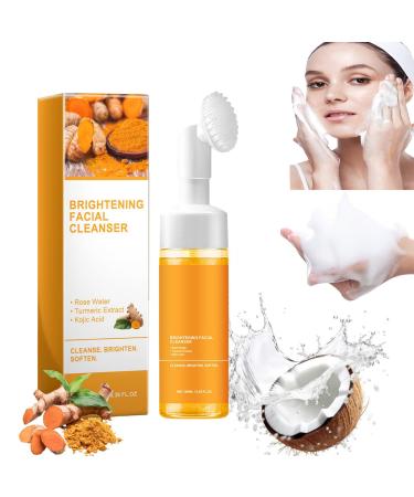Turmeric Facial Cleanser Turmeric Facial Wash Turmeric Foaming Cleanser for Oil Dry and All Skin(1PCS)